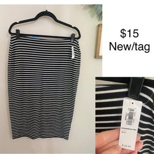 Striped Pencil Skirt